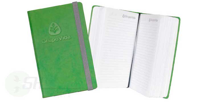 LIBRETA TIPO MOLESKINE MATERIAL PIEL SINTETICA ITALIANA TEXTURIZADA